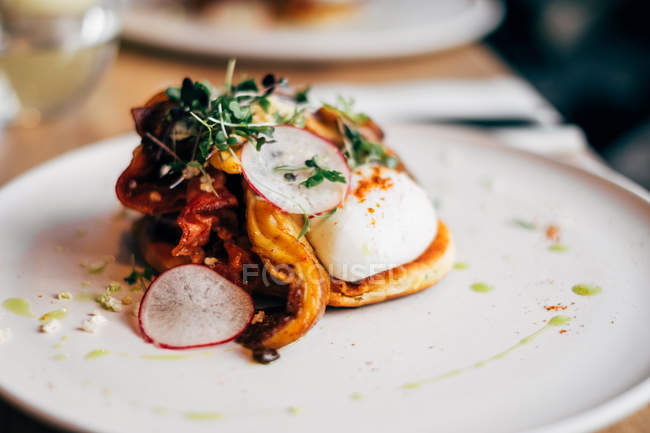 Primo piano vista di Gourmet colazione inglese — Foto stock
