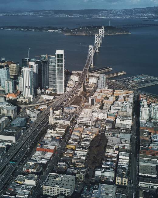Vista aérea de San Francisco, California, América, EE.UU. - foto de stock