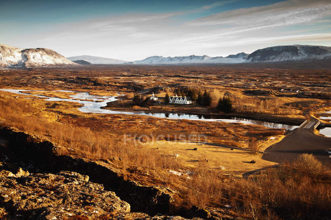 Parco nazionale Thingvellir in autunno, Islanda — Foto stock
