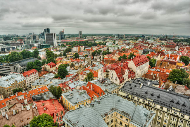 Vista panorâmica da cidade skyline, Tallinn, Estonia — Fotografia de Stock