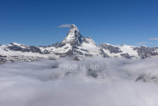 Vista panorámica de la montaña Matterhorn, Zermatt, Suiza - foto de stock