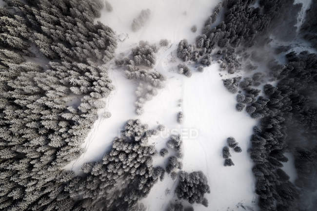 Aerial view of winter landscape, Bavaria, Germany — Stock Photo
