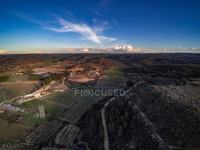 Vista aérea de Torrebeses, Catalunha, Espanha — Fotografia de Stock