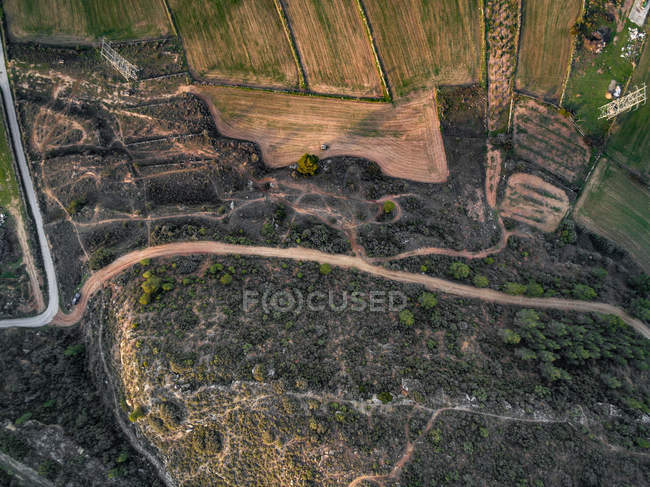 Vista aérea de Torrebeses, Catalunha, Espanha — Fotografia de Stock