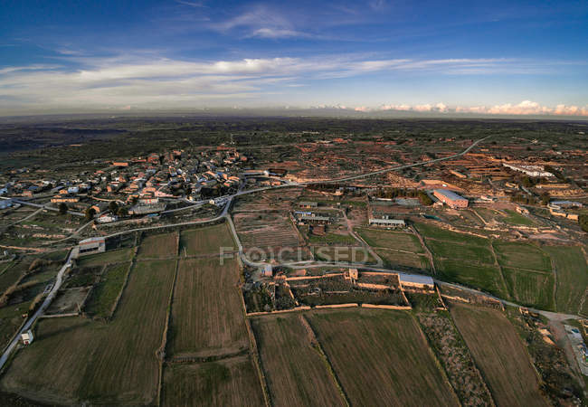 Vue aérienne de Torrebeses, Catalogne, Espagne — Photo de stock