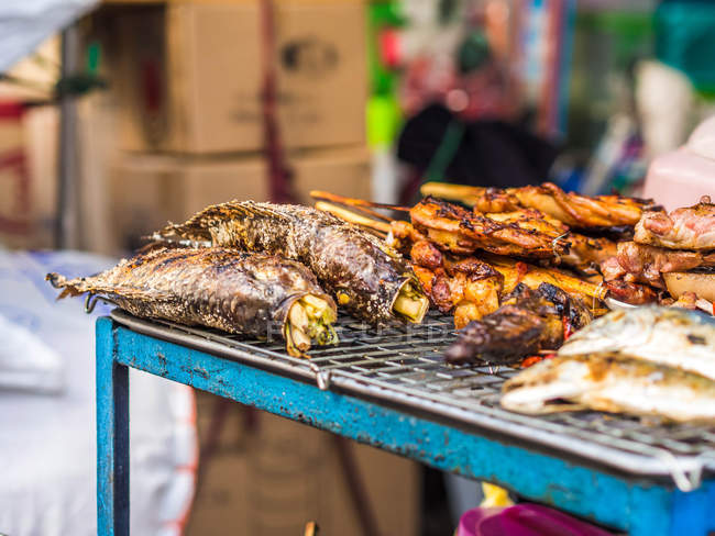 Primo piano vista di Street food a Bangkok, Thailandia — Foto stock