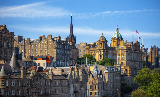 City skyline, Edimburgo, Escocia, Reino Unido - foto de stock