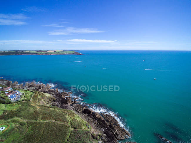 Vue panoramique sur la côte, Roches Point, comté de Cork, Munster, Irlande — Photo de stock