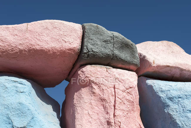 Vista panorámica de las rocas pintadas, Tafraoute, Marruecos - foto de stock