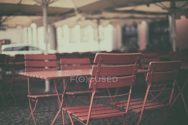 Cafe with chairs and tables, Germany — Stock Photo