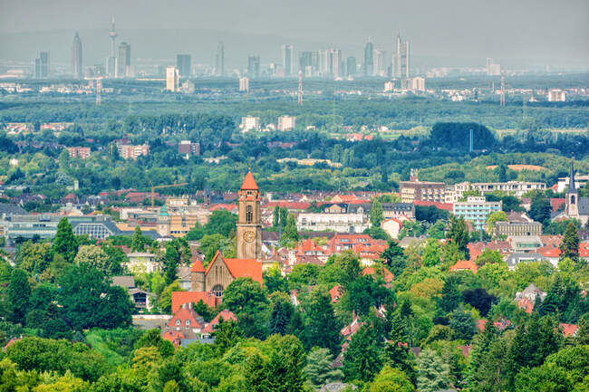 Cityscape, darmstadt і франкфурт є головним, germany — стокове фото