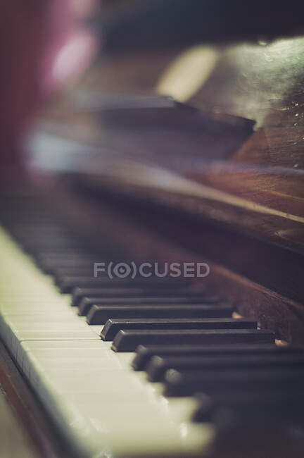 Close-up de teclas de piano — Fotografia de Stock