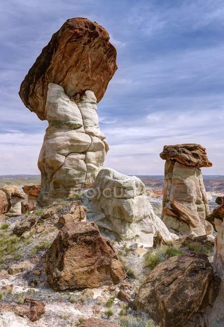 Scenic view of The Toadstools, Grand Staircase-Escalante National Monument, Utah, America, USA — Stock Photo
