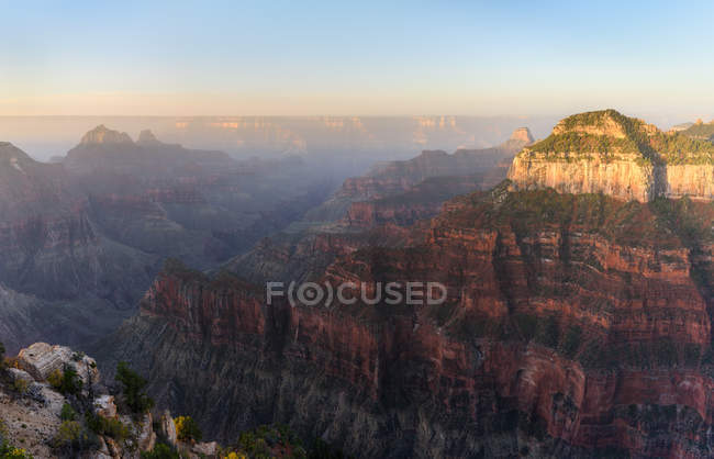 Alba al Bright Angel Point, North Rim, Grand Canyon, Arizona, America, USA — Foto stock