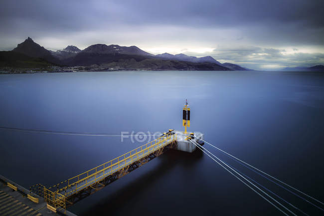 Vue panoramique sur le port d'Ushuaia, Terre de Feu, Argentine — Photo de stock