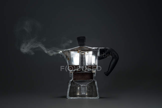 Cross section of an espresso coffee maker — Stock Photo
