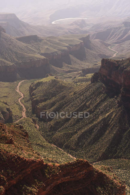 Vista aérea del Gran Cañón, Arizona, América, EE.UU. - foto de stock