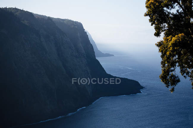 Scenic view of Waipio Valley Overlook, Kukuihaele, Hamakua, Hawaii, America, USA — Stock Photo
