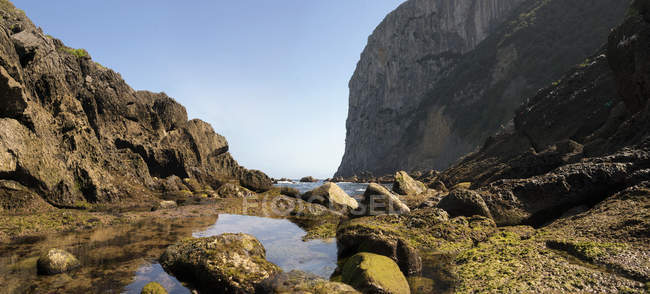 Vue panoramique du Cap Ogono, Ibarrangelu, Gascogne, Pays Basque, Espagne — Photo de stock