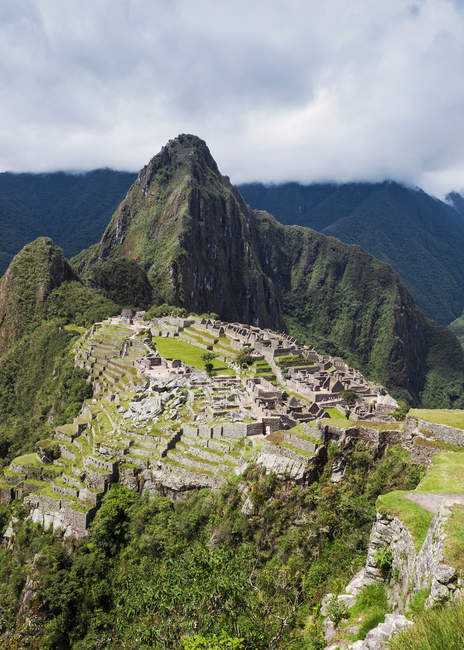Vista panoramica su Machu Picchu, Cuzco, Perù — Foto stock