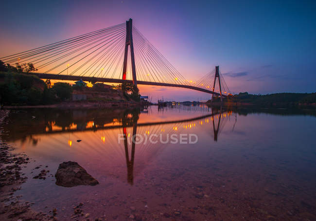 Vista panorámica del Puente Barelang, Isla Batam, Islas Riau, Indonesia - foto de stock