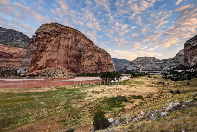 Vista panorámica del Monumento Nacional a los Dinosaurios, Colorado, América, EE.UU. - foto de stock