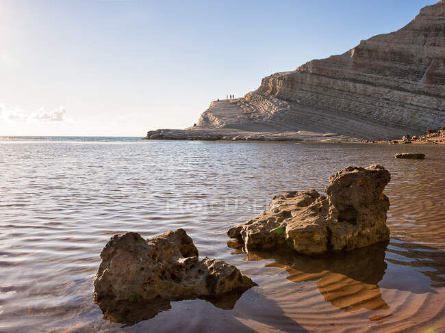 Scale dei Turchi cliffs, Realmonte, Sicilia, Italia - foto de stock