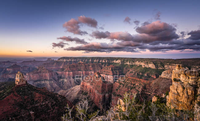Vista panorámica del gran cañón, gran cañón parque nacional, EE.UU. - foto de stock
