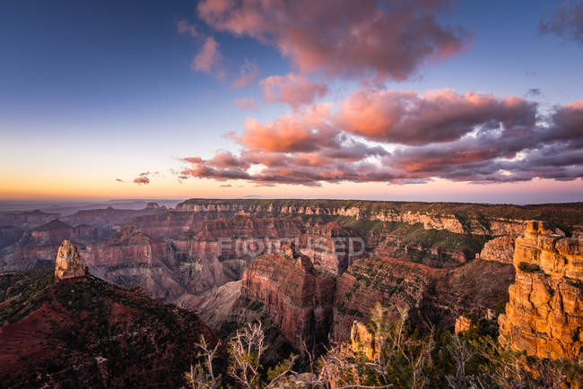 Vista panorámica del gran cañón, gran cañón parque nacional, EE.UU. - foto de stock