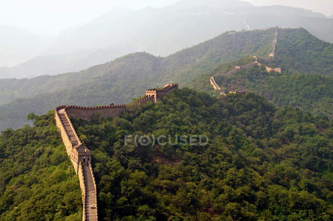 Vue sur la Grande Muraille à Mutianiu près de Beijing — Photo de stock