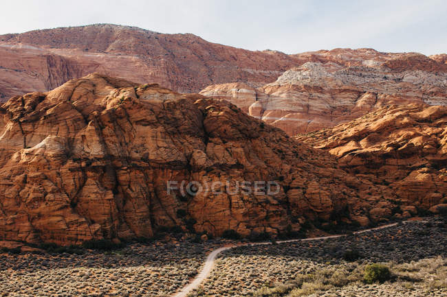 Scenic view of canyon in desert, utah, usa — Stock Photo