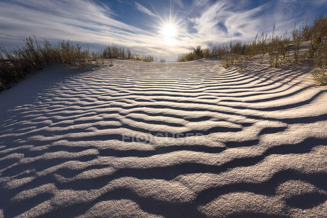 Живописный вид на Национальный памятник Белые пески, Нью-Мексико, Америка, США — стоковое фото