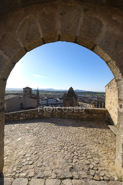 Historic district in Caceres province in Extremadura Spain — Stock Photo