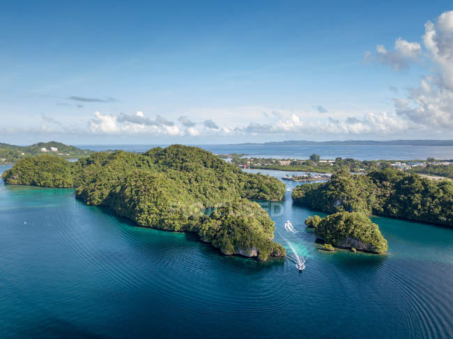 Aerial view of majestic landscape  Palau — Stock Photo