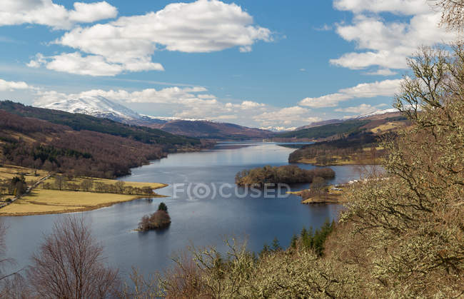 Vista panorâmica de Loch Tummel vista de Queens View, Perth e Kinross, Escócia, Reino Unido — Fotografia de Stock