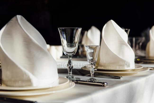 Closeup view of Formal table setting — Stock Photo