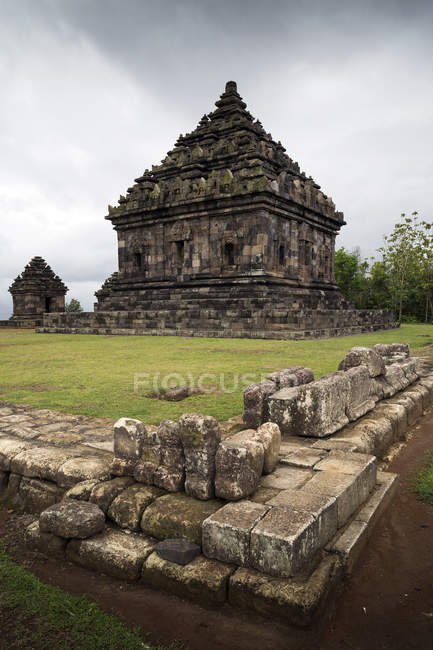 Vista panorâmica do templo Candi Ijo, Yogyakarta, Indonésia — Fotografia de Stock