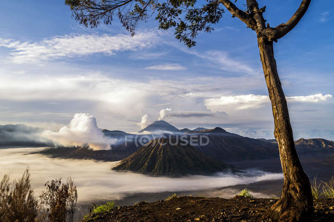 Malerischer Blick auf Mt Bromo Landschaft, Ostjava, Indonesien — Stockfoto