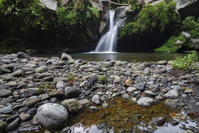 Мальовничий вид на водоспад, Ломбок, Індонезія — стокове фото