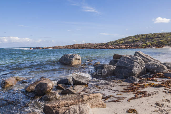 Vista panorámica del paisaje de playa rural, Dunsborough, Australia Occidental, Australia - foto de stock