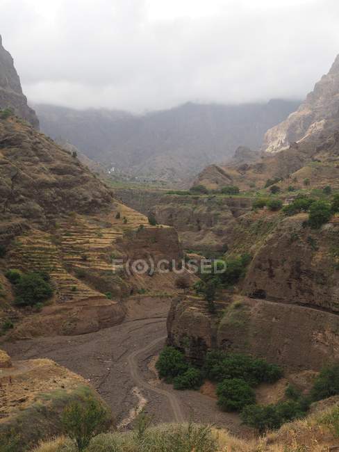Vista panorâmica de Canyon, Santa Antoa, Ribeira Grande, Cabo Verde — Fotografia de Stock