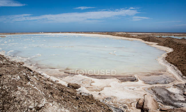 Scenic view of Salt pans, Swakopmund, Namibia — Stock Photo