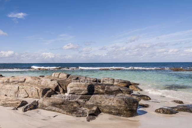 Vue panoramique sur le paysage de la plage rurale, Dunsborough, Australie occidentale, Australie — Photo de stock