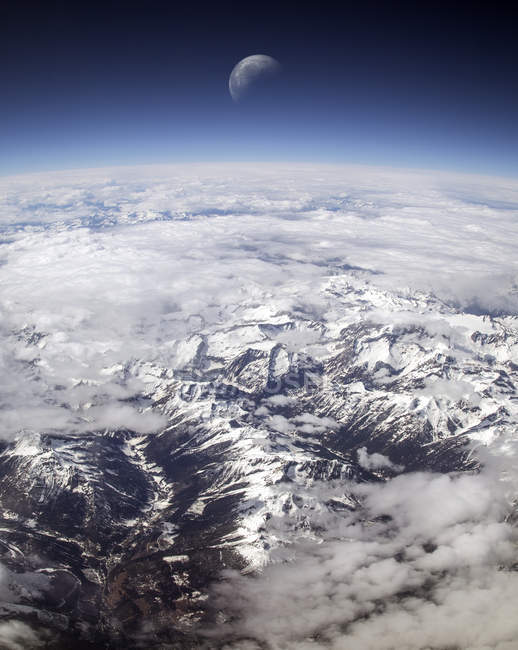 Aerial view of rocky mountains, Washington, America, USA — Stock Photo