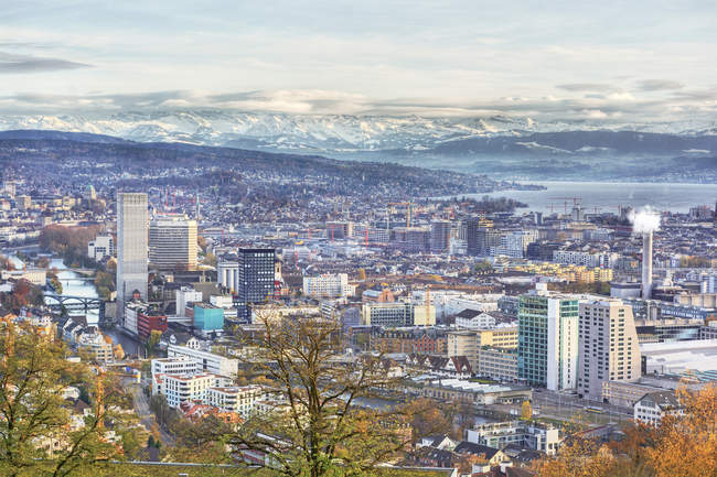 Luftaufnahme der Stadt Zürich, Schweiz — Stockfoto