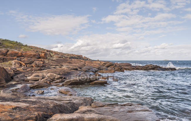 Vista panorâmica da paisagem da praia rural, Dunsborough, Austrália Ocidental, Austrália — Fotografia de Stock