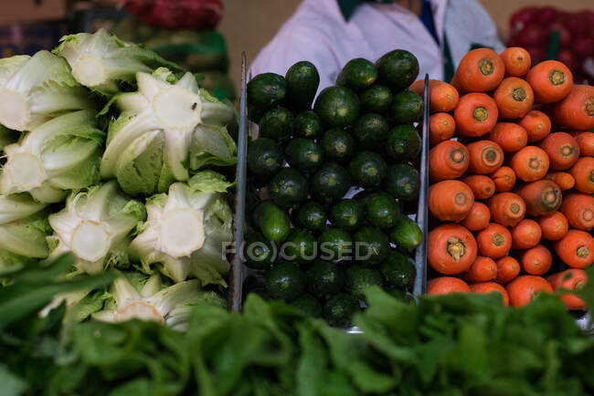 Закрытый вид на красивые овощи — стоковое фото