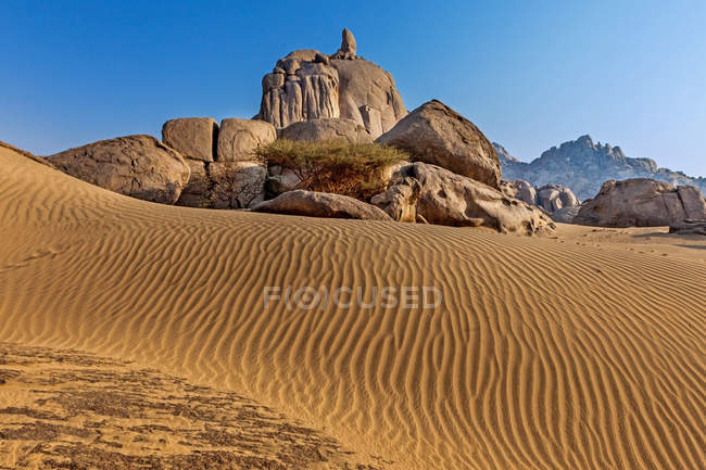 Vue rapprochée des dunes de sable dans le désert, Arabie Saoudite — Photo de stock