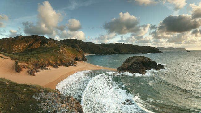 Vista panorâmica da Praia, Donegal, Irlanda — Fotografia de Stock