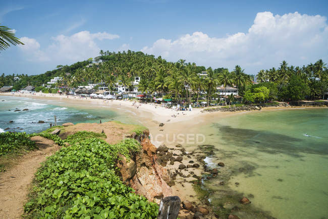 Живописный вид на пляжный пейзаж, Мириам, Матара, Южный Прованс, Шри-Ланка — стоковое фото